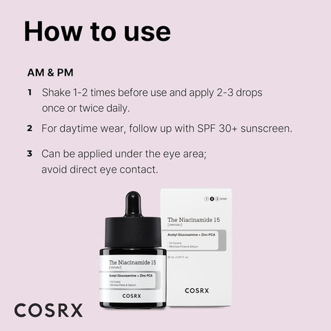 [COSRX]  15% Niacinamide Face Serum, 0.67 fl oz, Pore Minimizer Serum for Face, Even Skin Tone, Korean Skin Care