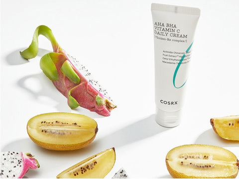 [COSRX] AHA BHA VITAMIN C Daily Cream 1.69 fl. oz 50 ml, Face Cream, Brighten, Anti Aging, Plumping Skin, Natural, Fruit